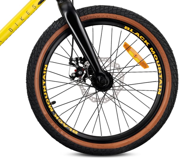 Tatra Bikes Barncykel 20 tum, Cykl for barn från 5 till 8 år med aluminiumram, 6 växlar, skivbromsar, ringklocka, fotstöd, reflexer (Gul)