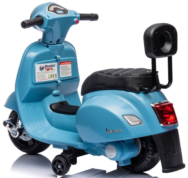 Sähköskootteri lapsille Sähkömoottoripyörä Vespa 35W selkänojalla, sininen Sun Baby