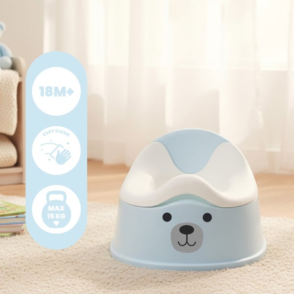 Sun Baby lasten potta liukumaton, irrotettava sisus, vakaa, ergonominen selkänoja, sinivalkoinen