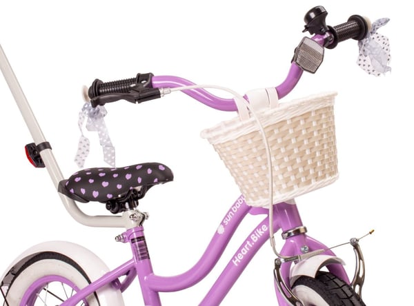 12 colių mergaitės dviratis HEART BIKE - violetti