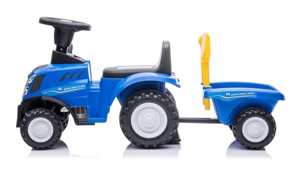 Ajettava Traktori Perävaunulla Lapsen Ensimmäiselle Syntymäpäivälle New Holland Sininen