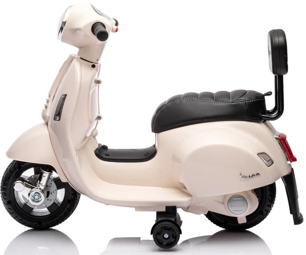 Sähköskootteri lapsille Sähkömoottoripyörä Vespa 35W selkänojalla, valkoinen Sun Baby