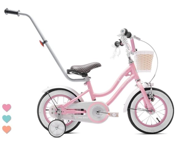 12 tuuman tyttöjen pyörä HEART BIKE - pinkki