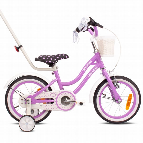 14 colių mergaitės dviratis HEART BIKE - violetti