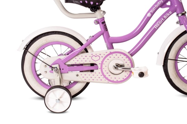 12 colių mergaitės dviratis HEART BIKE - violetti