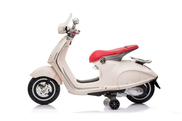 Sähköskootteri lapsille Sähkömoottoripyörä Vespa MP3 valkoinen Sun Baby