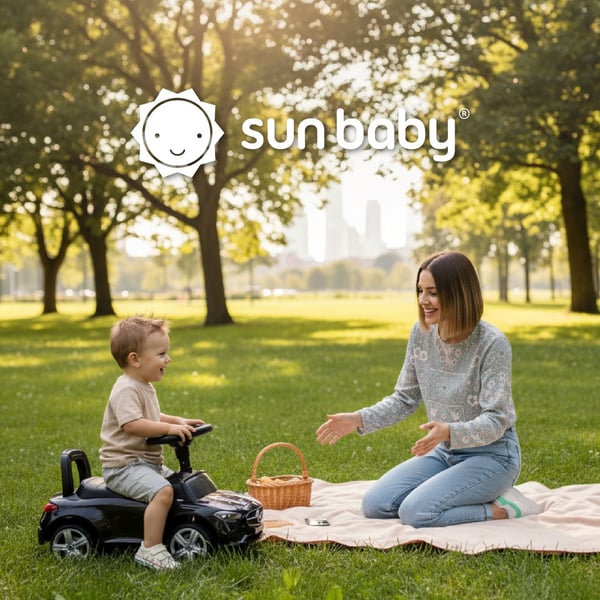 Sun Baby Gåbil til børn Mercedes C-Class Sort