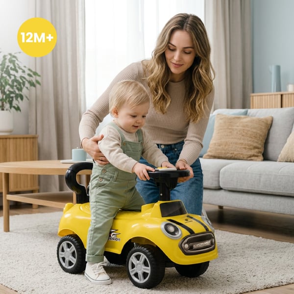 Gåbil Push Walker GO GO Fashion Gul