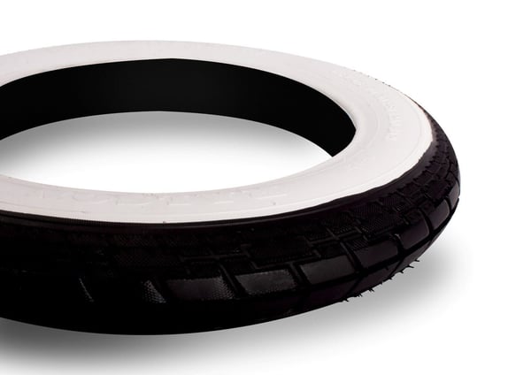 Cykeldäck 12 tum 12x 1/2 x 2 1/4 57-203 svart-vit