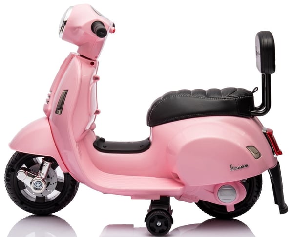 Sähköskootteri lapsille Sähkömoottoripyörä Vespa 35W selkänojalla, vaaleanpunainen Sun Baby