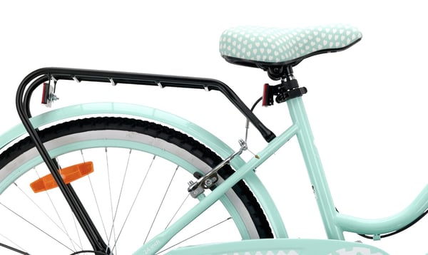 sun baby HEART BIKE Børnecykel 24 tommer - 7 gear Shimano - bagagebærer, metalskærme, V-bremse, kædeskærm - Mint