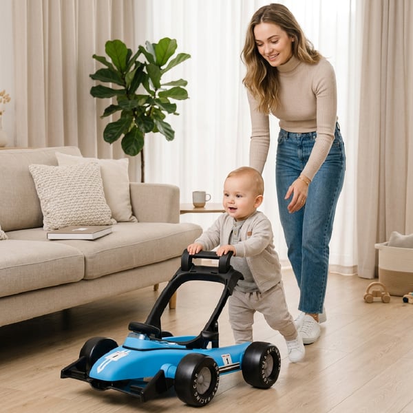Sun Baby vauvan kävelytuoli 3-in-1 Formula 1, sininen, 6-12 kk, max 12 kg