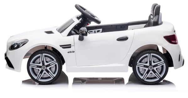 Mercedes Benz SLC300 Yksi sähköauto lapsille, valkoinen Sun Baby
