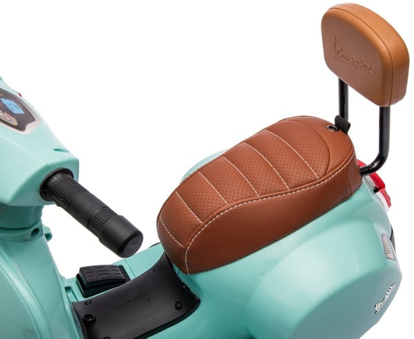 Sähköskootteri lapsille Sähkömoottoripyörä Vespa 35W selkänojalla, minttu Sun Baby