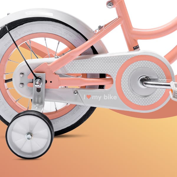 16 tuuman tyttöjen pyörä HEART BIKE - aprikoosi