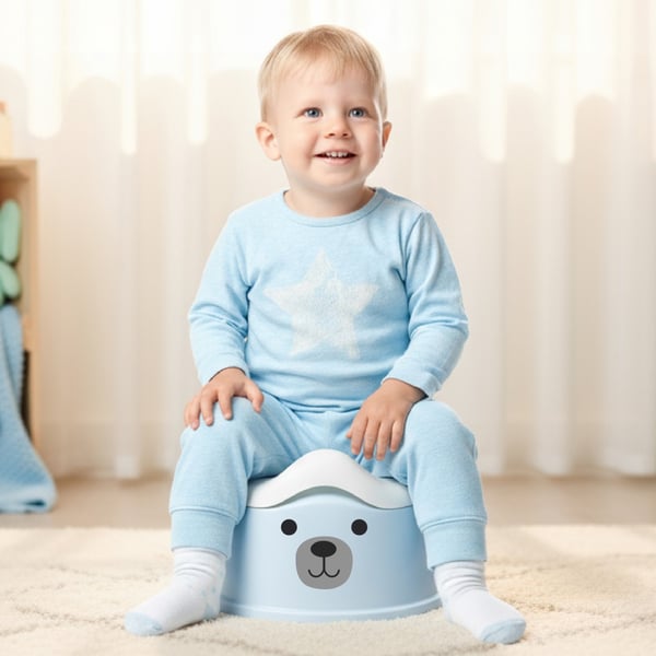 Sun Baby lasten potta liukumaton, irrotettava sisus, vakaa, ergonominen selkänoja, sinivalkoinen