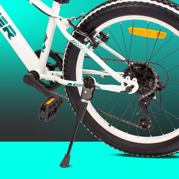 20 tuuman pojan kevyt MTB-pyörä Shimano 6 vaihteella Tiger Bike valkoinen