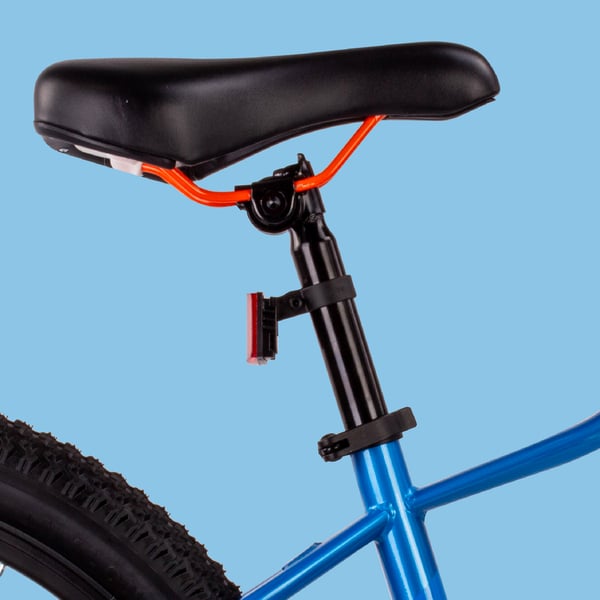 sun baby VERDANT BIKE Børnecykel 24 tommer - 7 gear, støddæmpere, skivebremser, ringeklokke - Hvid-blå