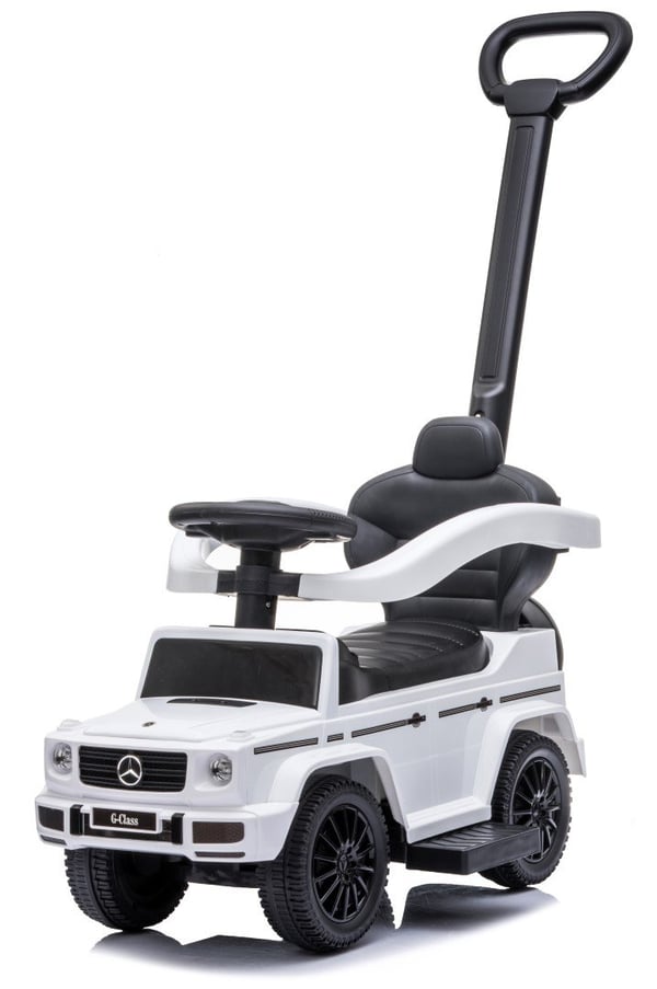 Työntövaunu lapsille lasten auto Mercedes Benz G valkoinen Sun Baby