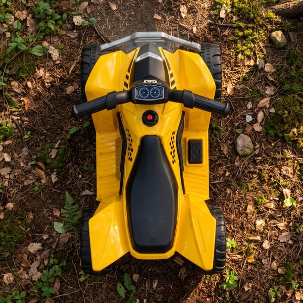 Sun Baby batteridrivet fordon för barn CAT TRX quad 6V 4,5Ah 30W, LED, gul