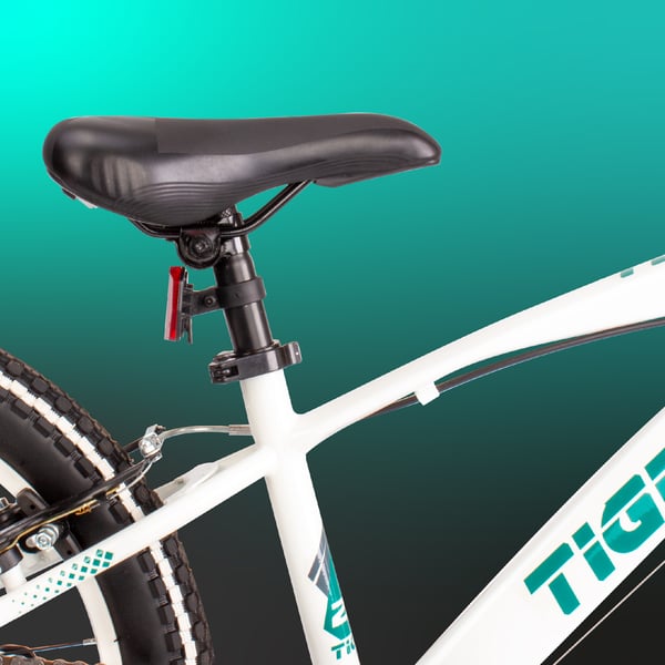 20 tuuman pojan kevyt MTB-pyörä Shimano 6 vaihteella Tiger Bike valkoinen