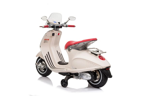 Sähköskootteri lapsille Sähkömoottoripyörä Vespa MP3 valkoinen Sun Baby