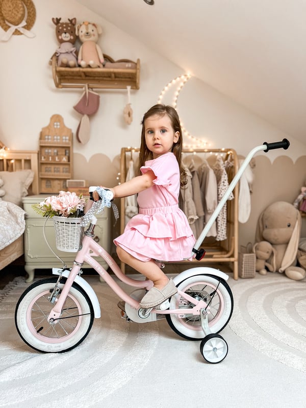 12 tuuman tyttöjen pyörä HEART BIKE - pinkki