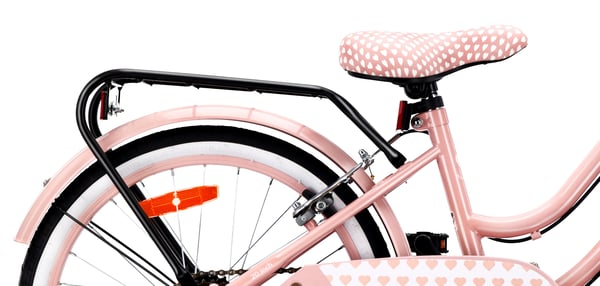 Heart Bike Pigecykel 20 tommer, 6 til 10 år, Shimano gear, børnecykel til drenge (Pink)