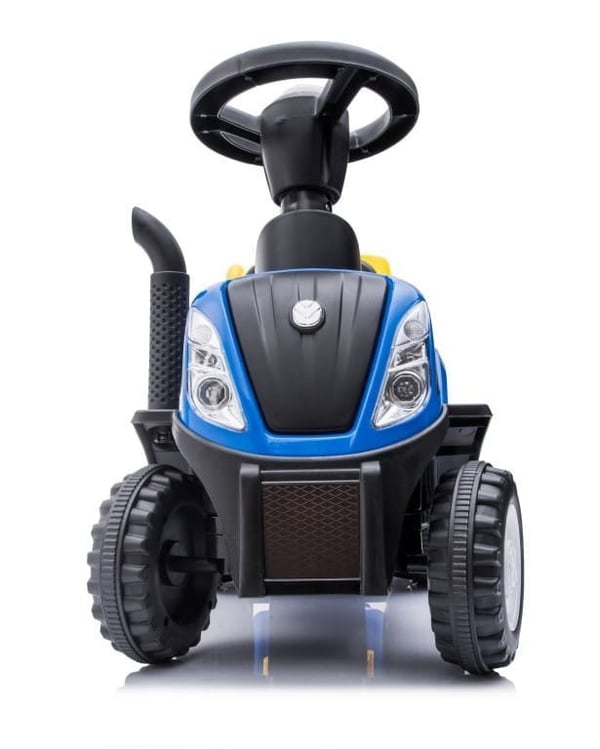 Ajettava Traktori Perävaunulla Lapsen Ensimmäiselle Syntymäpäivälle New Holland Sininen