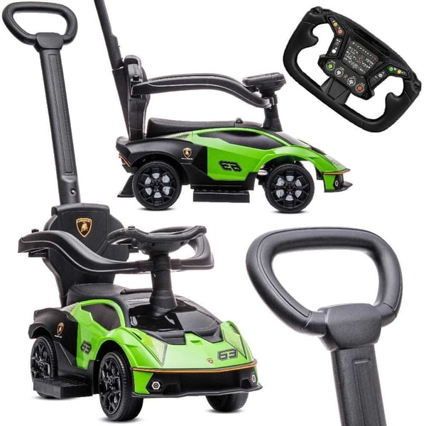 Sun Baby gåbil med push-handle Lamborghini Essenza SCV12, grön, 12m+, upp till 25 kg