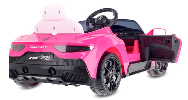 Sun Baby batteridriven bil för barn Maserati GT Cabrio 12V, fjärrkontroll, LED, MP3/USB/Bluetooth, rosa