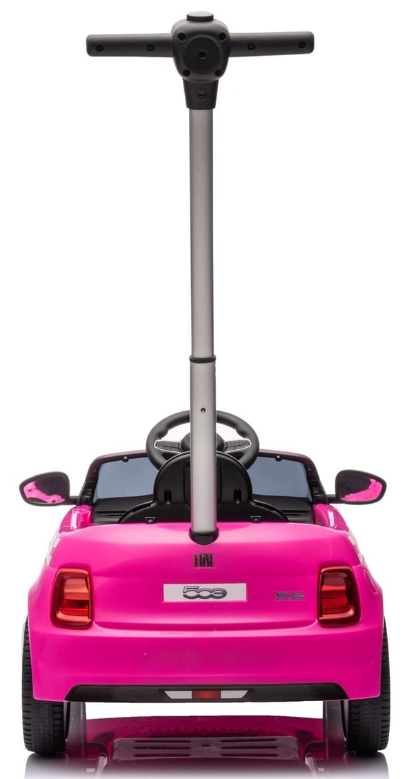 SUN BABY Gåbil til børn FIAT 500 fra 18 måneder med skubbestang, lydfunktion, op til 25 kg pink