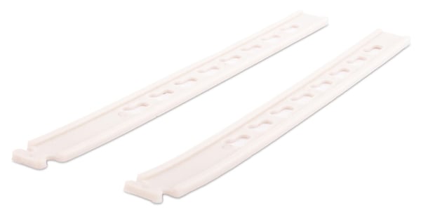 Børnecykelkurv i plastik hvid- fersken, montering med elastiske stropper, 22x14x10,5 cm, til cykler 12-16 tommer