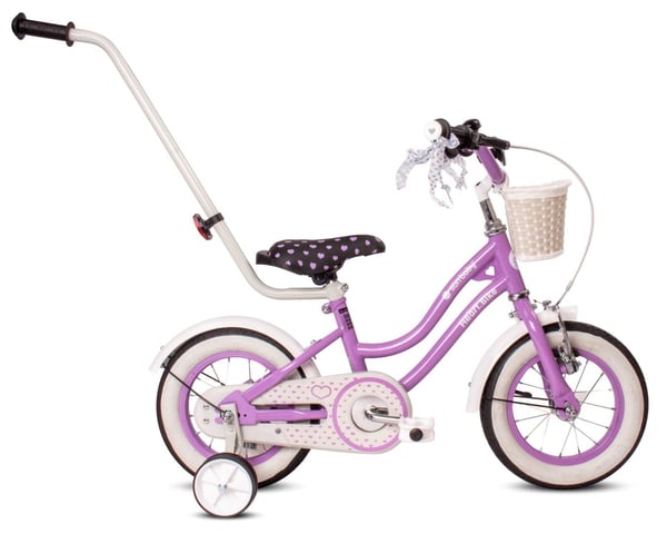 12 colių mergaitės dviratis HEART BIKE - violetti