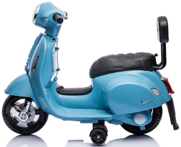 Sähköskootteri lapsille Sähkömoottoripyörä Vespa 35W selkänojalla, sininen Sun Baby