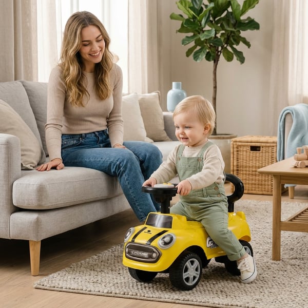 Gåbil Push Walker GO GO Fashion Gul