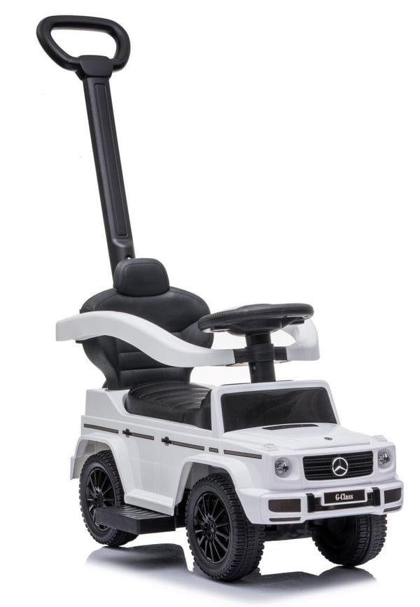 Työntövaunu lapsille lasten auto Mercedes Benz G valkoinen Sun Baby