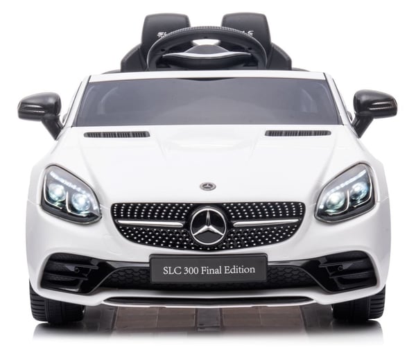 Mercedes Benz SLC300 Yksi sähköauto lapsille, valkoinen Sun Baby