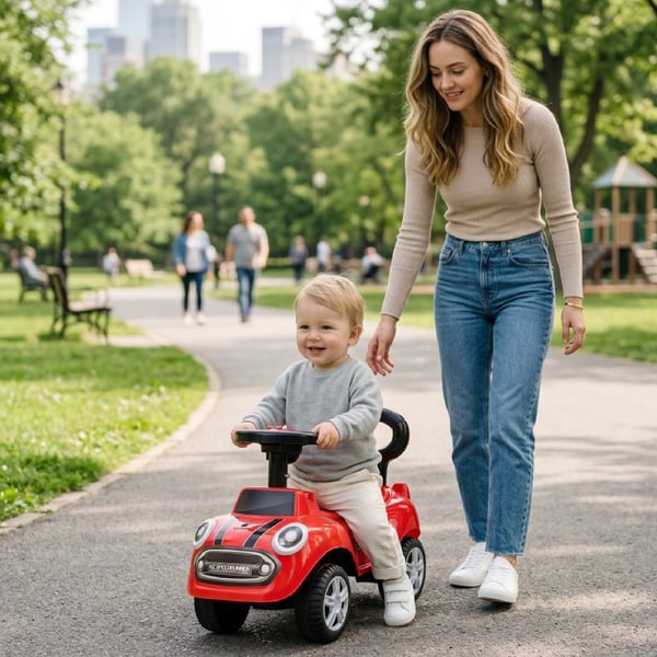 Gåbil Push Walker GO GO Fashion Röd