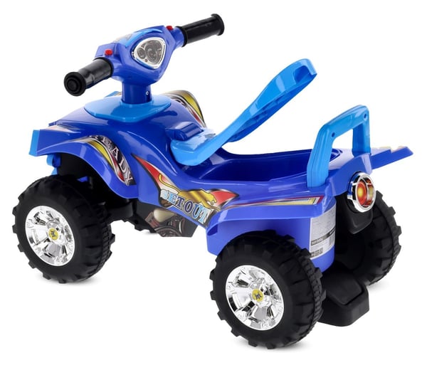 Sun Baby quadgåstol för barn, blå - ljud och ljus, 12 mån+, maxvikt 25 kg, förvaringsfack