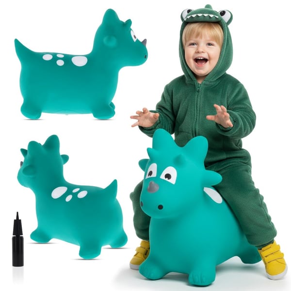 Sun Baby Hyppelydinosaurus pumppulla, vihreä, 1+ vuotta, kantavuus 45 kg