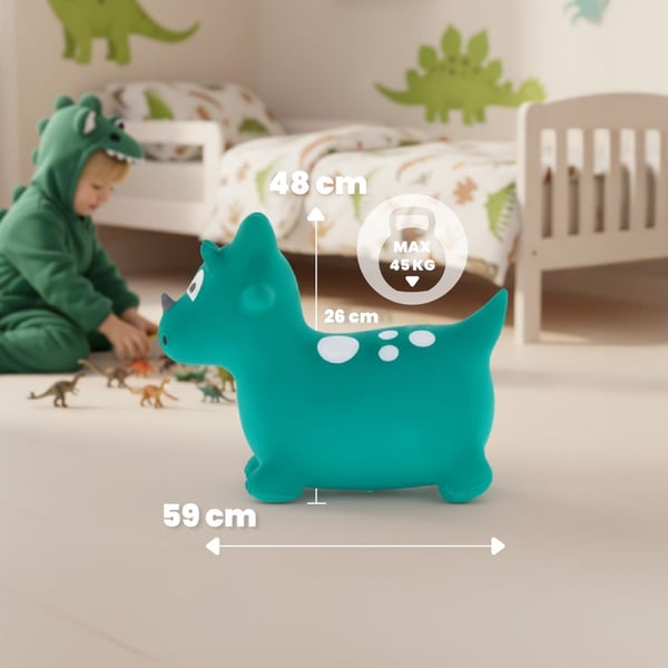 Sun Baby Hyppelydinosaurus pumppulla, vihreä, 1+ vuotta, kantavuus 45 kg