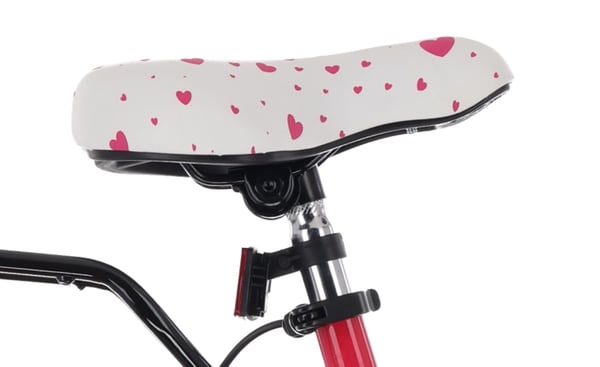 Heart Bike Tyttöjen polkupyörä 24 tuumaa, 8–12-vuotiaille, vadelma, lastenpolkupyörä 7 vaihteella, tavarateline, metalliset lokasuojat, V-jarru