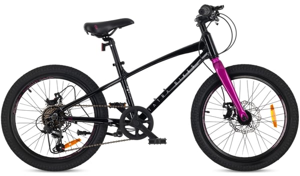 Tatra Bikes Lastenpyörä 20 tuumaa, Pyörä 5–8-vuotiaille lapsille, alumiinirunko, 6 vaihdetta, levyjarrut, kellokello (musta violetti) Tatra Bikes Lastenpyörä 20 tuumaa, Pyörä 5–8-vuotiaille lapsille, alumiinirunko, 6 vaihdetta, levyjarrut, kellokello (musta violetti)
