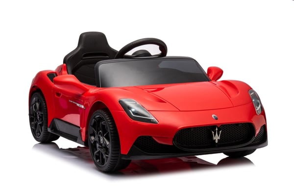 Maserati GT Cabrio Yksi sähköauto lapsille pilotti MP3 LED punainen Sun Baby