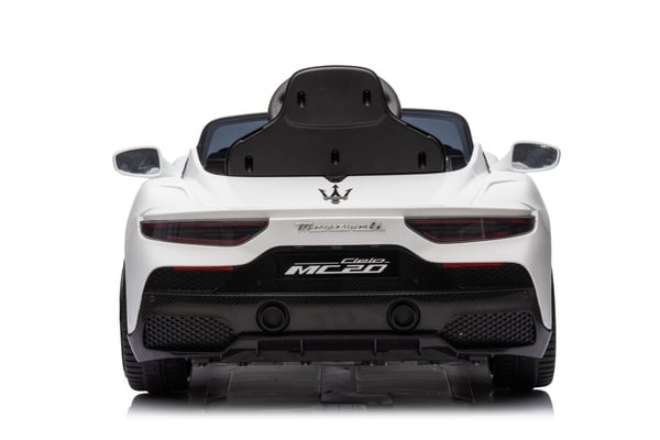 Maserati GT Cabrio Yksi sähköauto lapsille pilotti MP3 LED valkoinen Sun Baby