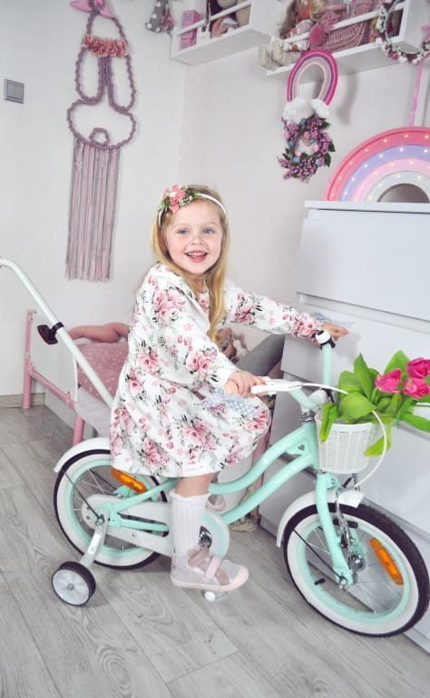 16 tuuman tyttöjen pyörä HEART BIKE - minttu