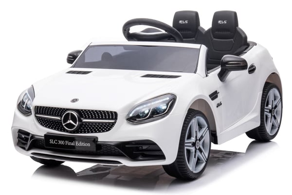 Mercedes Benz SLC300 Yksi sähköauto lapsille, valkoinen Sun Baby