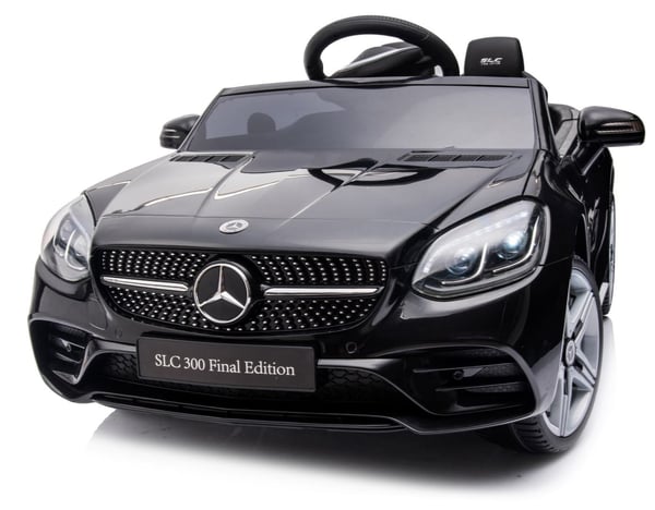 Mercedes Benz SLC300 Yksi sähköauto lapsille, musta Sun Baby