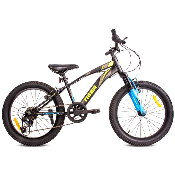Rower 20 cali dla chłopca Tiger Bike Shimano RevoShift 7 biegowy czarno niebieski